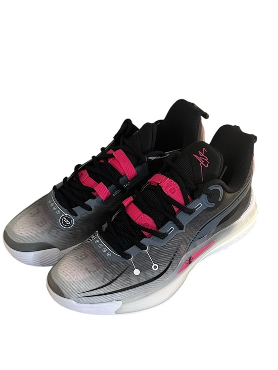361 Degrees DVD 2 Gray Pink Black White Lace Up Low Top Athletic Sneakers Size 9